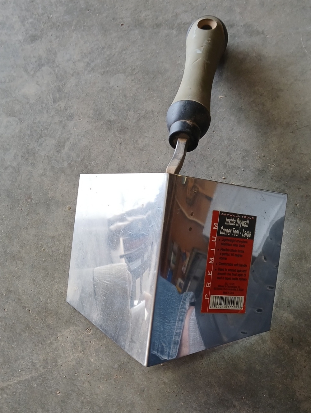 Inside Drywall Corner Tool - Large, Gray Handle